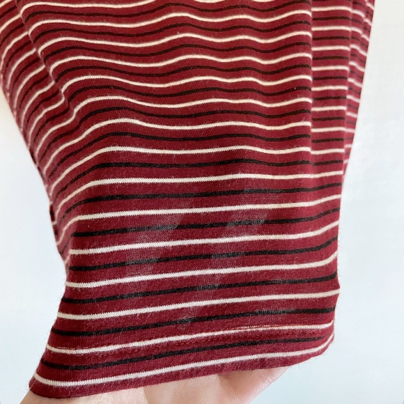 Tuesday Bassen Red & Black Striped Ringer tee size Small - Picture 5 of 6